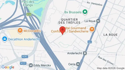 Apartments for rent i Brussels Anderlecht - kort over placeringen