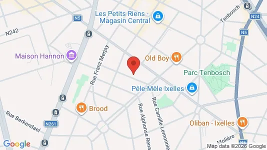 Apartments for rent i Brussels Elsene - kort over placeringen