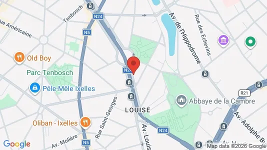 Apartments for rent i Brussels Elsene - kort over placeringen