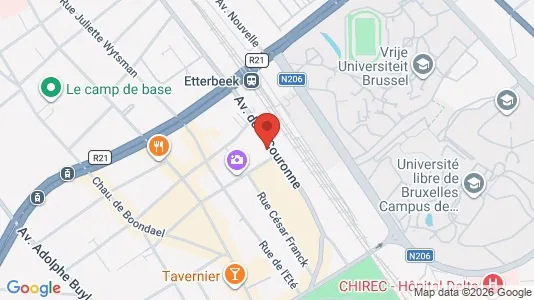 Apartments for rent i Brussels Elsene - kort over placeringen