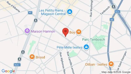 Apartments for rent i Brussels Elsene - kort over placeringen