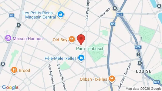 Apartments for rent i Brussels Elsene - kort over placeringen