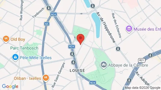 Apartments for rent i Brussels Elsene - kort over placeringen