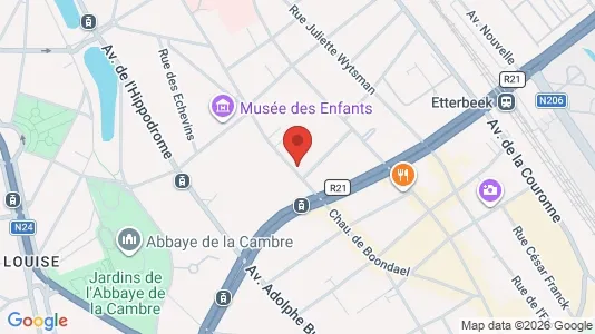 Apartments for rent i Brussels Elsene - kort over placeringen
