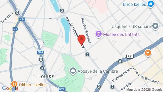Apartments for rent i Brussels Elsene - kort over placeringen