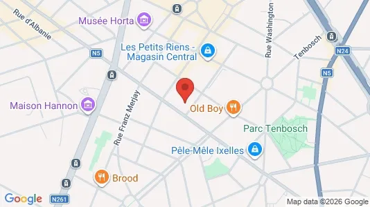 Apartments for rent i Brussels Elsene - kort over placeringen