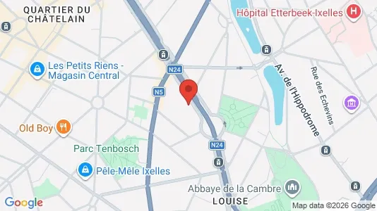 Apartments for rent i Brussels Elsene - kort over placeringen
