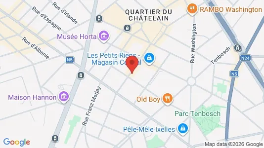 Apartments for rent i Brussels Elsene - kort over placeringen