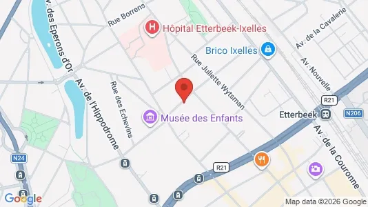 Apartments for rent i Brussels Elsene - kort over placeringen