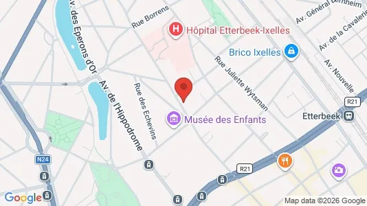 Apartments for rent i Brussels Elsene - kort over placeringen