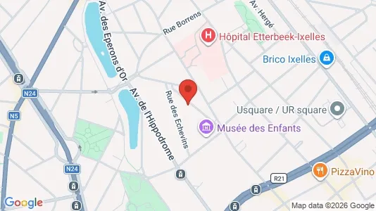 Apartments for rent i Brussels Elsene - kort over placeringen