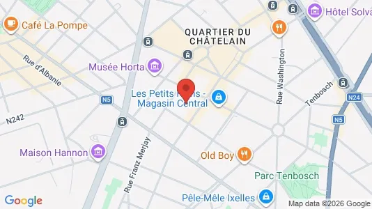 Apartments for rent i Brussels Elsene - kort over placeringen