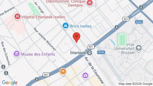 Apartments for rent i Brussels Elsene - kort over placeringen