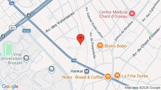 Apartments for rent i Brussels Oudergem - kort over placeringen