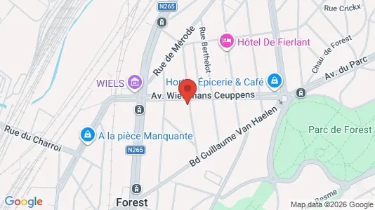 Apartments for rent i Brussels Vorst - kort over placeringen