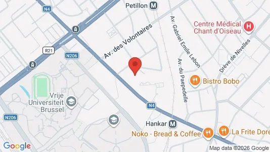 Apartments for rent i Brussels Etterbeek - kort over placeringen
