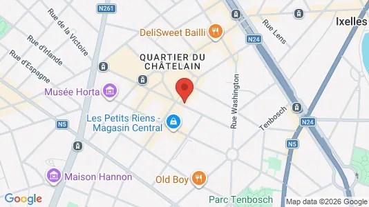 Apartments for rent i Brussels Elsene - kort over placeringen
