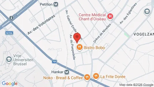 Apartments for rent i Brussels Oudergem - kort over placeringen