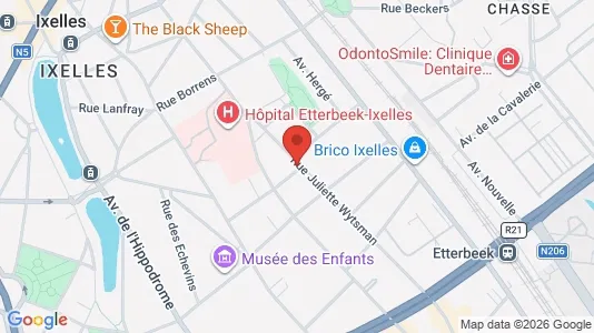 Apartments for rent i Brussels Elsene - kort over placeringen