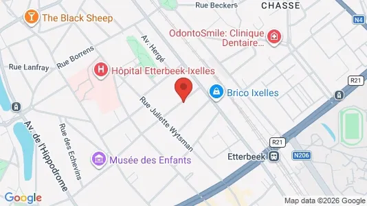 Apartments for rent i Brussels Elsene - kort over placeringen