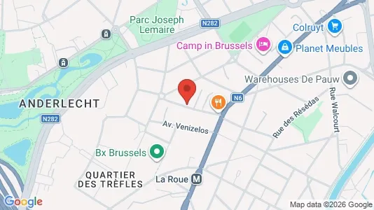 Apartments for rent i Brussels Anderlecht - kort over placeringen