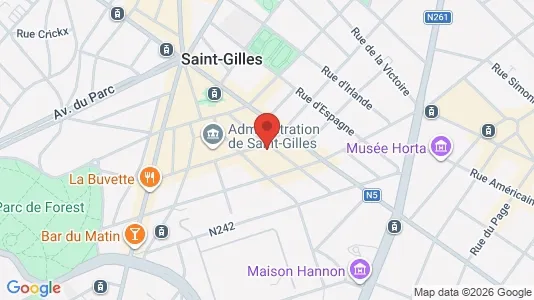 Apartments for rent i Brussels Sint-Gillis - kort over placeringen