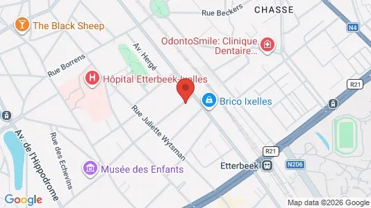 Apartments for rent i Brussels Elsene - kort over placeringen