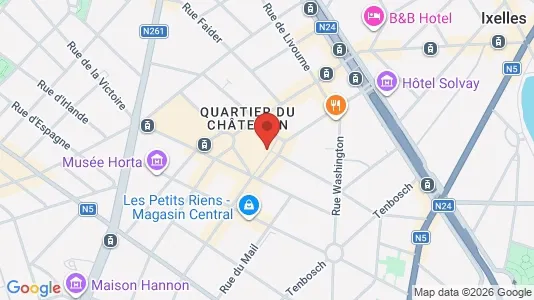 Apartments for rent i Brussels Elsene - kort over placeringen