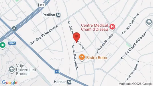 Apartments for rent i Brussels Oudergem - kort over placeringen