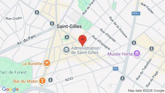 Apartments for rent i Brussels Sint-Gillis - kort over placeringen