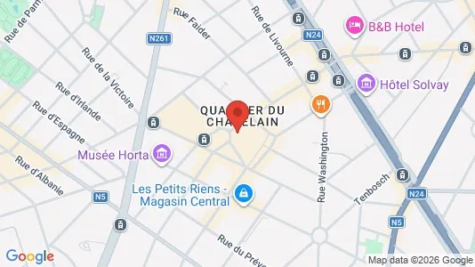 Apartments for rent i Brussels Elsene - kort over placeringen