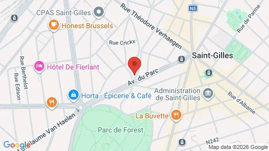 Apartments for rent i Brussels Sint-Gillis - kort over placeringen
