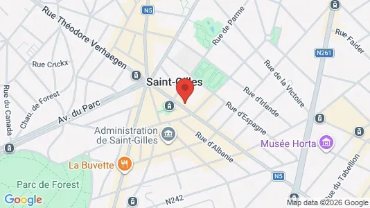 Apartments for rent i Brussels Sint-Gillis - kort over placeringen