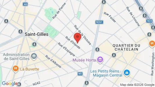 Apartments for rent i Brussels Sint-Gillis - kort over placeringen