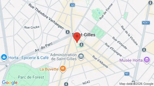 Apartments for rent i Brussels Sint-Gillis - kort over placeringen
