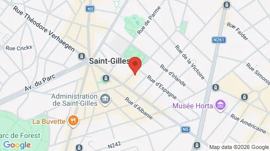 Apartments for rent i Brussels Sint-Gillis - kort over placeringen