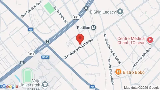 Apartments for rent i Brussels Etterbeek - kort over placeringen