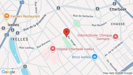 Apartments for rent i Brussels Elsene - kort over placeringen