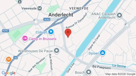 Apartments for rent i Brussels Anderlecht - kort over placeringen