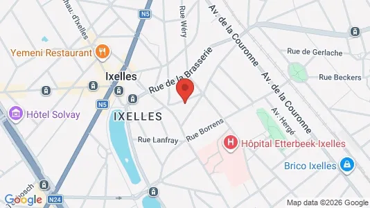 Apartments for rent i Brussels Elsene - kort over placeringen