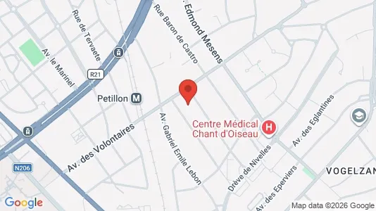 Apartments for rent i Brussels Sint-Pieters-Woluwe - kort over placeringen