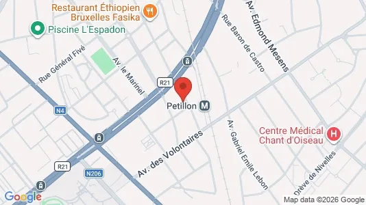 Apartments for rent i Brussels Etterbeek - kort over placeringen