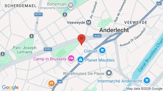 Apartments for rent i Brussels Anderlecht - kort over placeringen