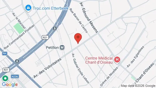 Apartments for rent i Brussels Etterbeek - kort over placeringen