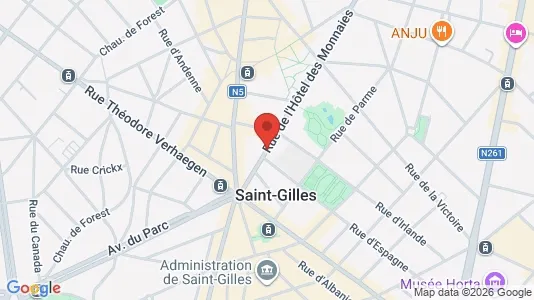 Apartments for rent i Brussels Sint-Gillis - kort over placeringen