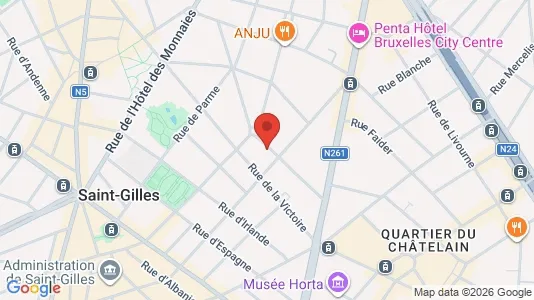 Apartments for rent i Brussels Sint-Gillis - kort over placeringen