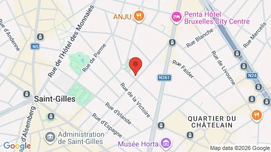 Apartments for rent i Brussels Sint-Gillis - kort over placeringen
