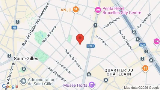 Apartments for rent i Brussels Sint-Gillis - kort over placeringen