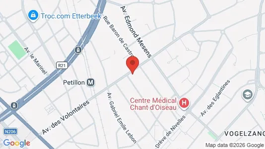 Apartments for rent i Brussels Sint-Pieters-Woluwe - kort over placeringen