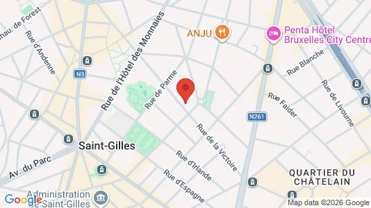 Apartments for rent i Brussels Sint-Gillis - kort over placeringen
